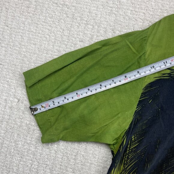 Vintage Ocean Current Hawaiian Shirt Sun set Beach Scene Surf Palm tree Sz M - Picture 10 of 16